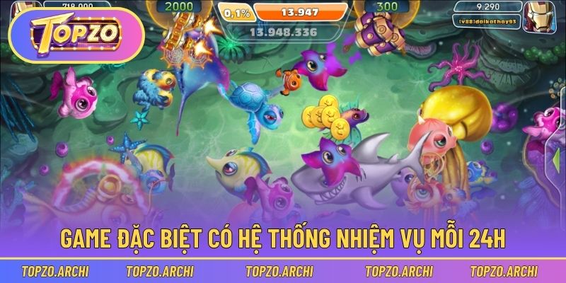 Game đặc biệt có hệ thống nhiệm vụ mỗi 24h